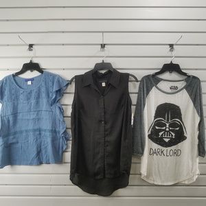 New 3 Pcs Women's Top Blouse Shirt Sweater Tank